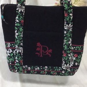 Cherry blossom quilted purse